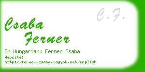 csaba ferner business card